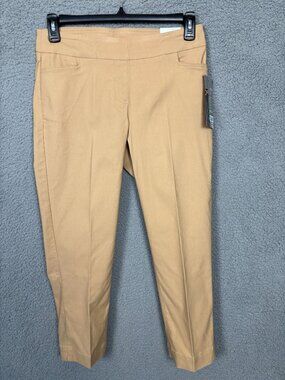 Slim-Sation Women's Tan Crop Pants Tummy Control Panel Stretch Size 8 NWT's